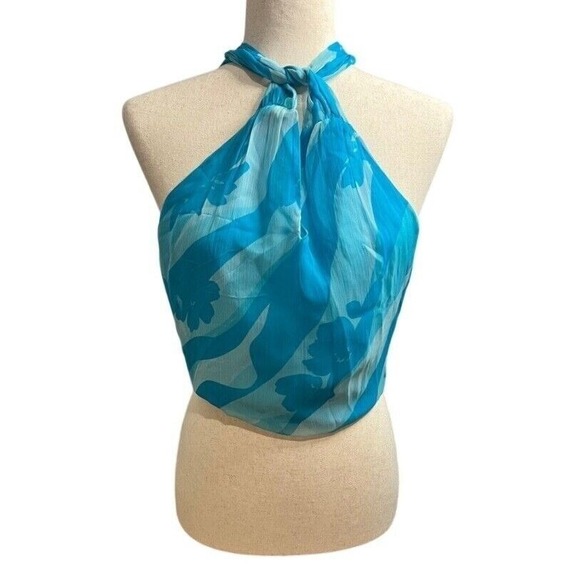 Ramy Brook Tops - NWT Printed Ramy Brook Halter Tank Top Size Medium‎ $295